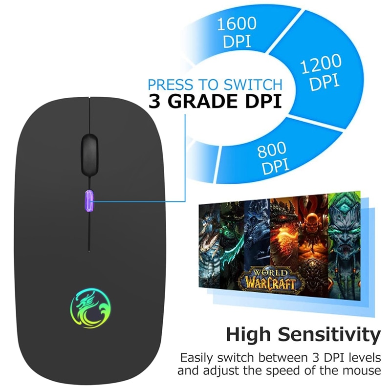 Wireless Mouse Bluetooth RGB Rechargeable Mouse Wireless Computer Silent Mause LED Backlit Ergonomic Gaming Mouse For Laptop PC Wireless Mouse Bluetooth RGB Rechargeable Mouse Wireless Computer Silent Mause LED Backlit Ergonomic Gaming Mouse For Laptop PC