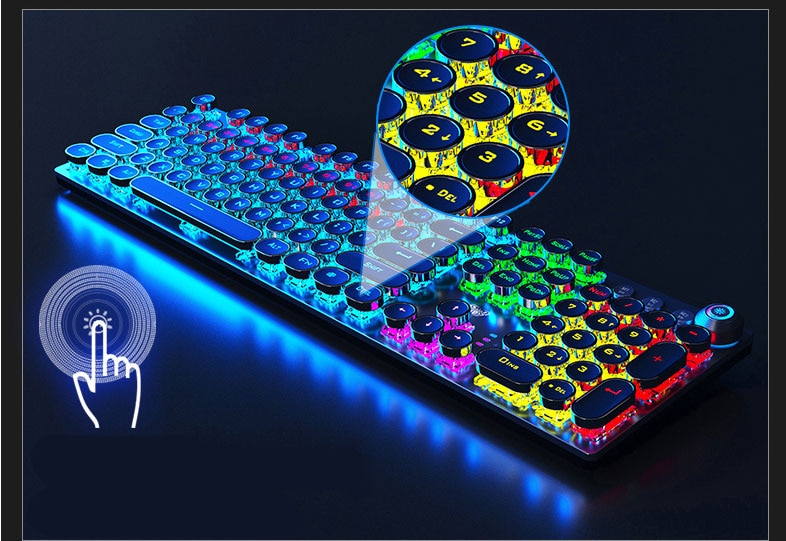 Steampunk Style Mechanical Gaming Keyboard