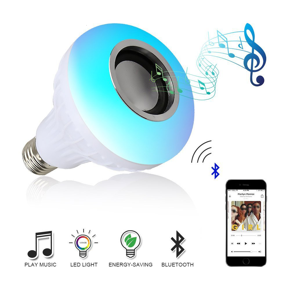 Wireless Bluetooth Speaker and RGB Bulb LED Lamp