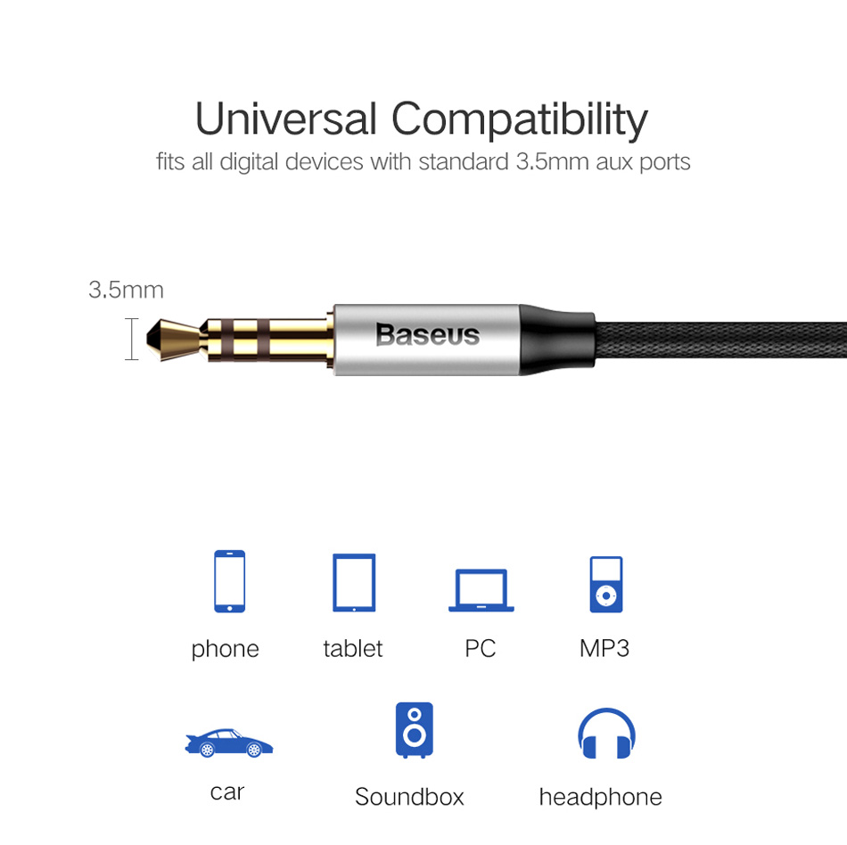 3.5 mm Jack Aux Cable for Speaker / Headphone