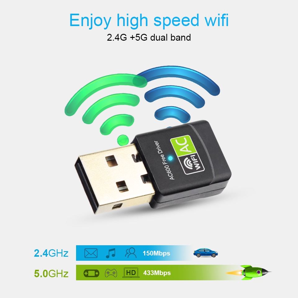 Black / White USB Wi-Fi Adapter