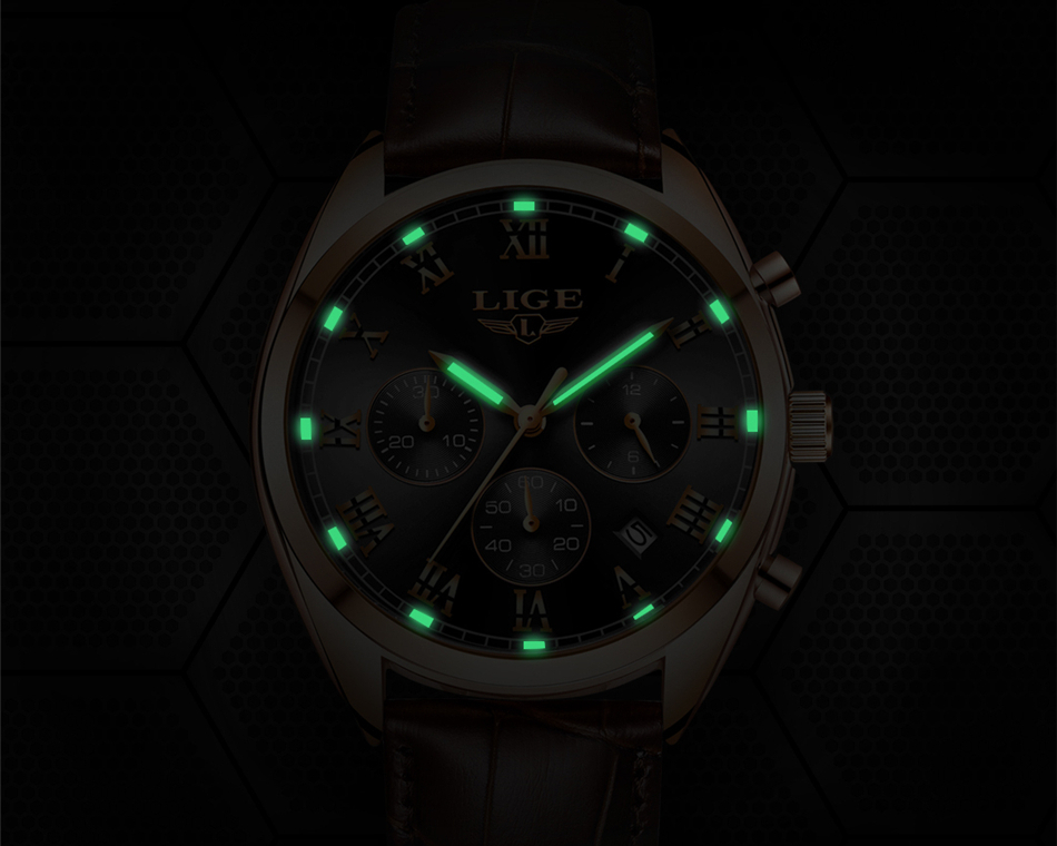 Men's Luxury Waterproof 24 Hour/Date Quartz Watch