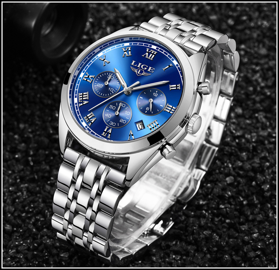 Men's Luxury Waterproof 24 Hour/Date Quartz Watch
