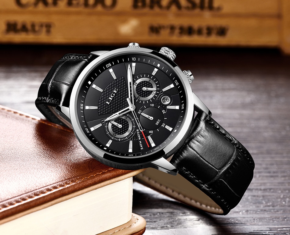 Solid Leather Watch for Men