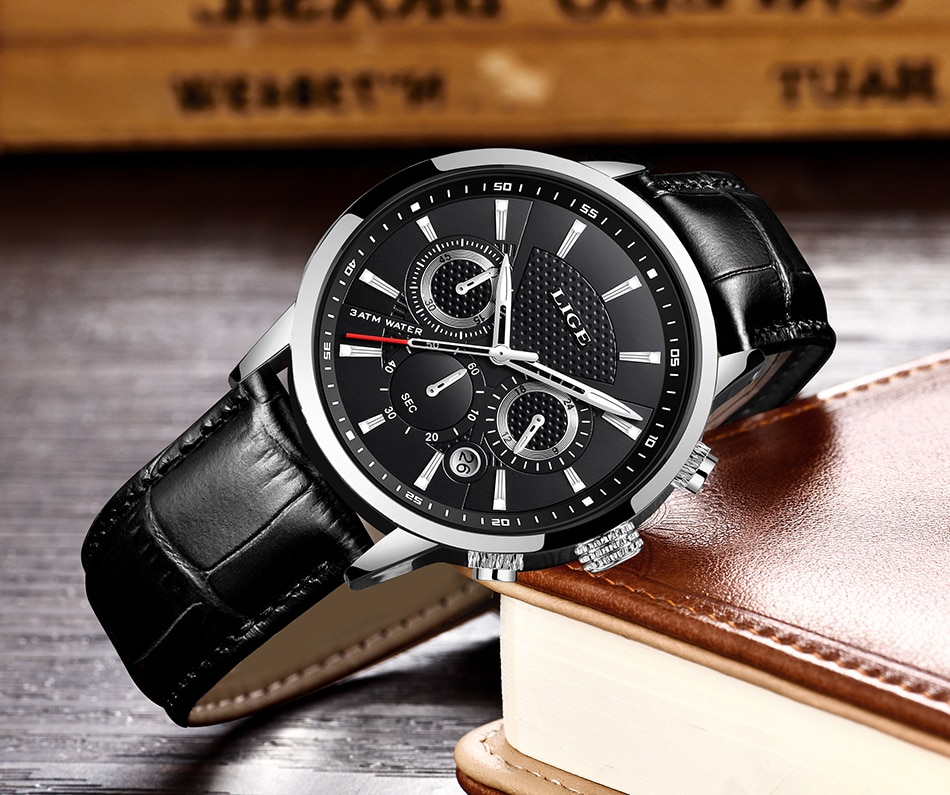 Solid Leather Watch for Men