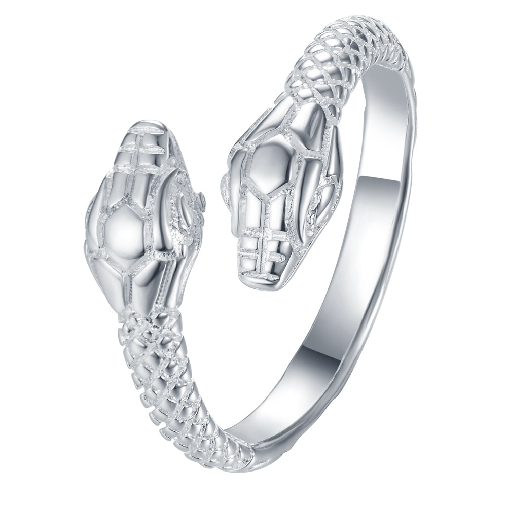 Men's Double Snake Resizable Ring