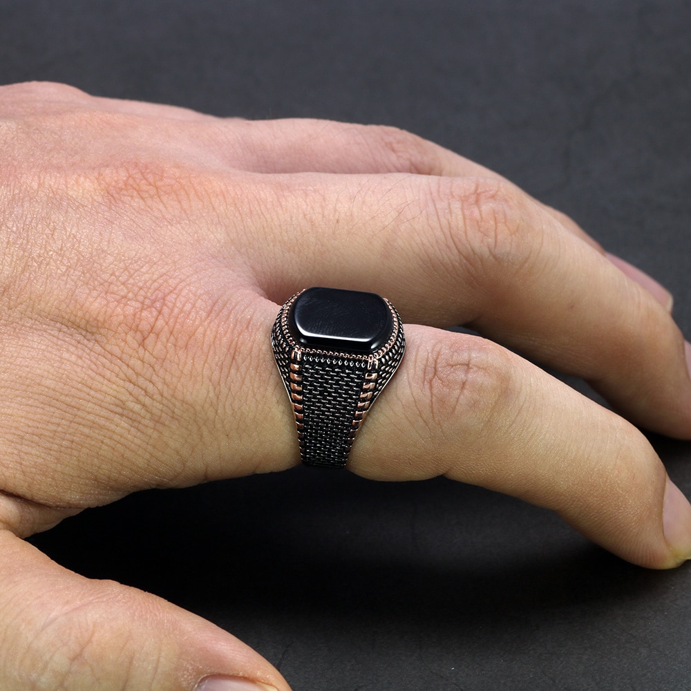 Men's Black Jewelry Ring