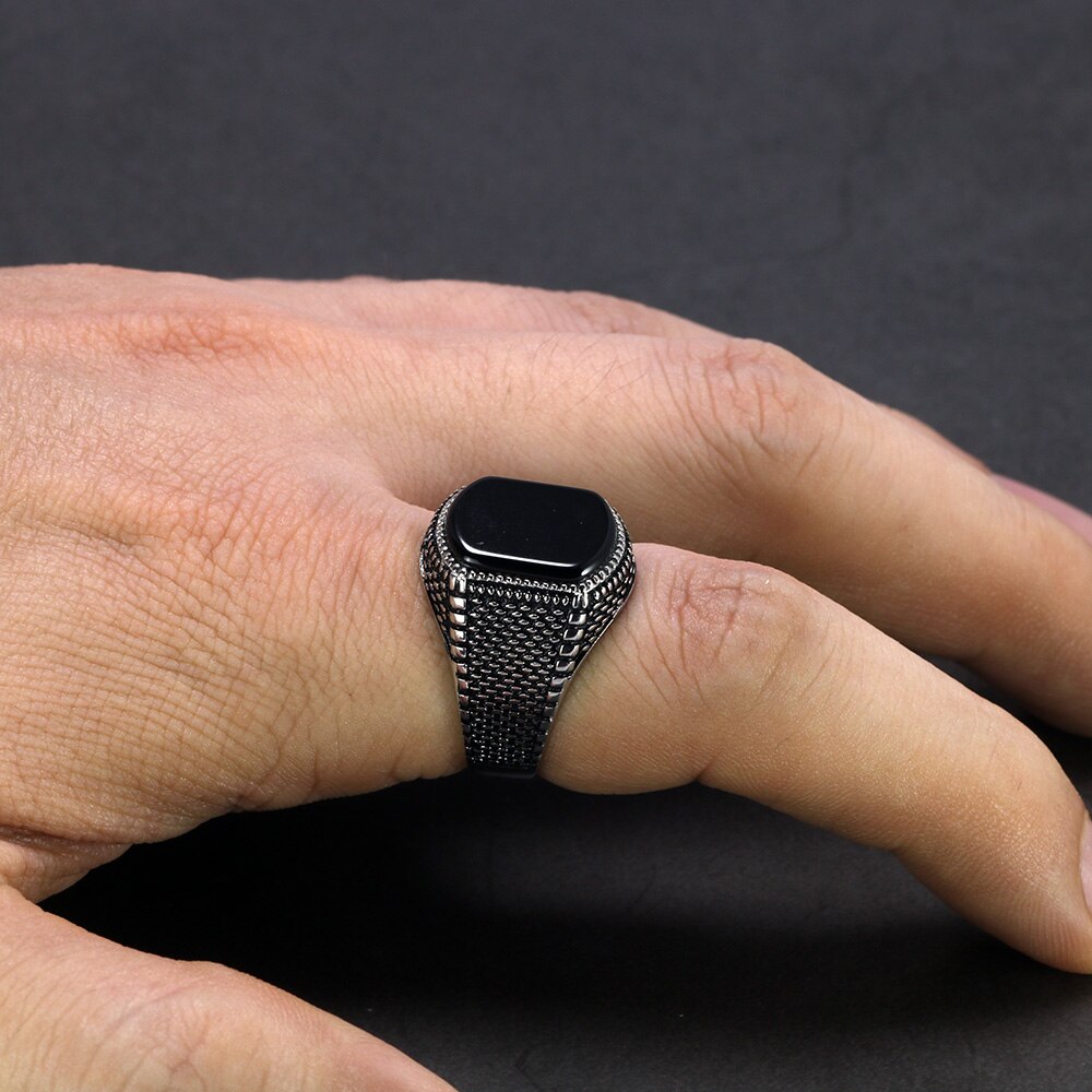 Men's Black Jewelry Ring