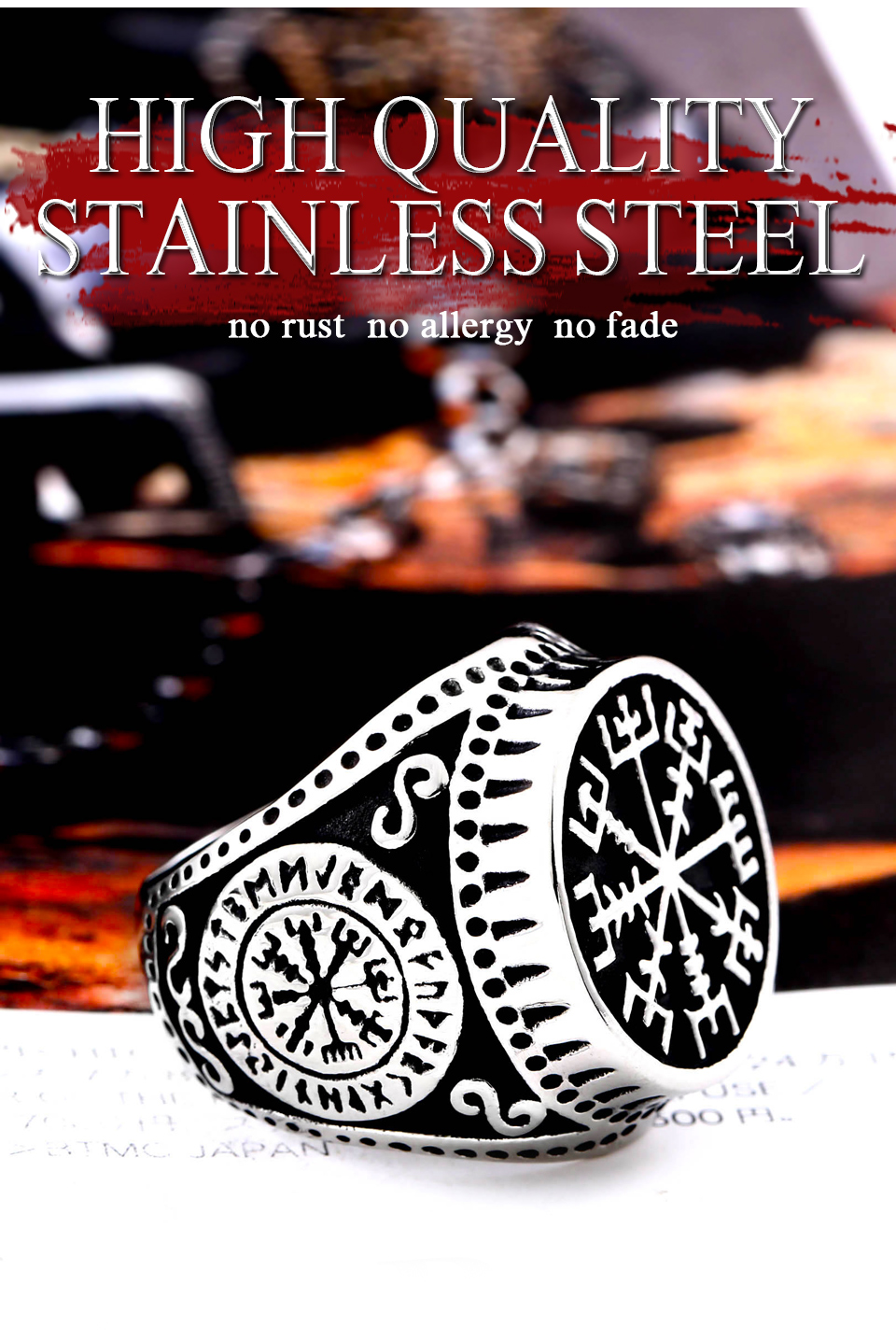 Men's Nordic Stainless Steel Ring