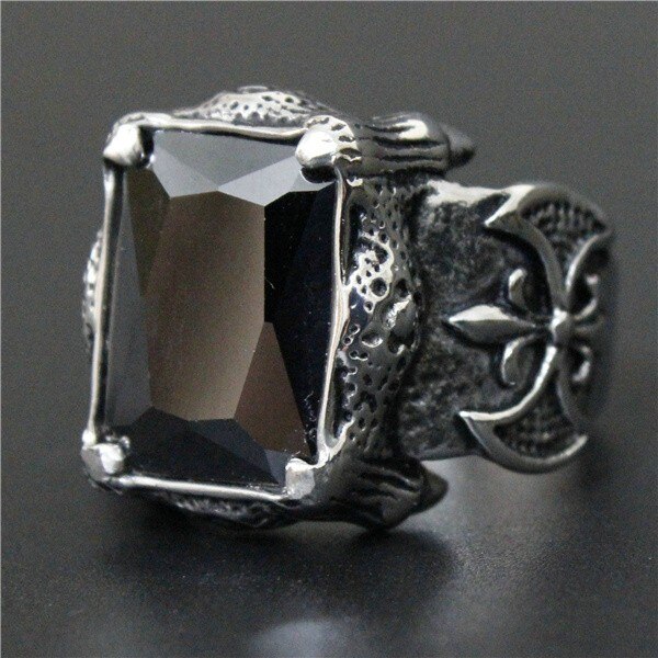 Men's Stainless Steel Anchor Ring
