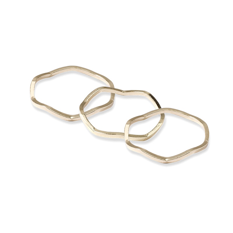 Women's Geometric Joint Rings Set