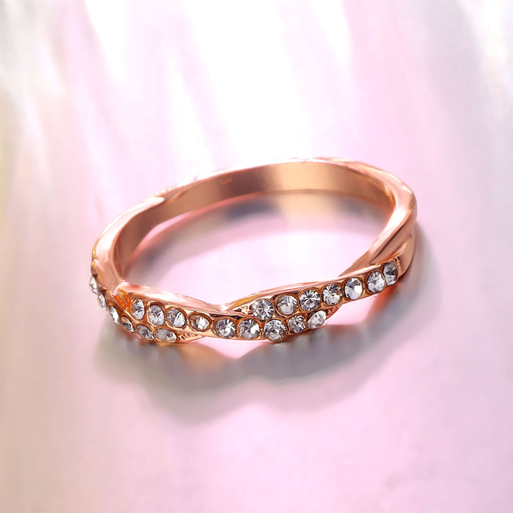 Women's Crystal Braid Ring