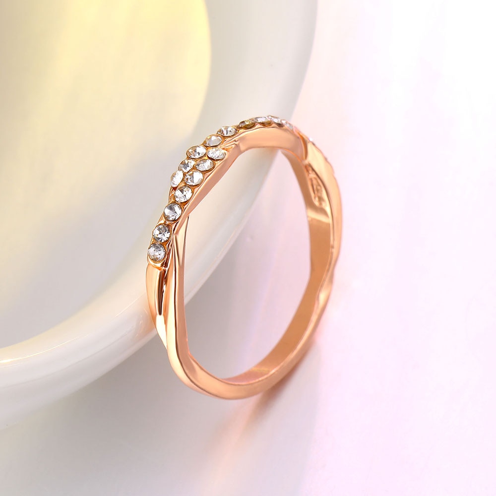 Women's Crystal Braid Ring