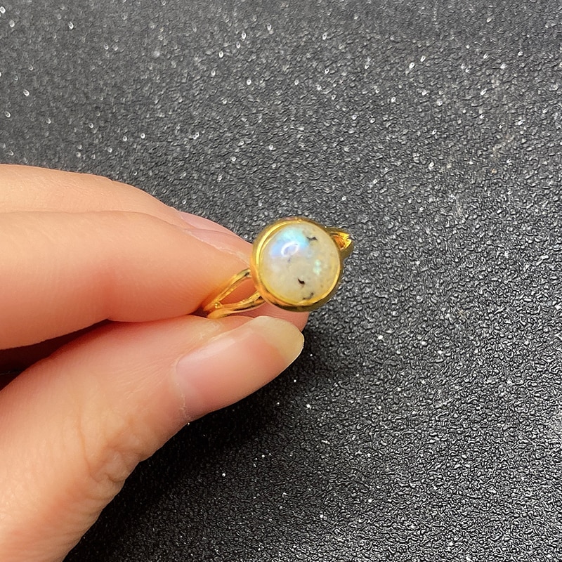 Natural Stone Open Ring for Women