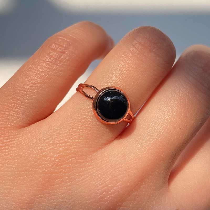 Natural Stone Open Ring for Women