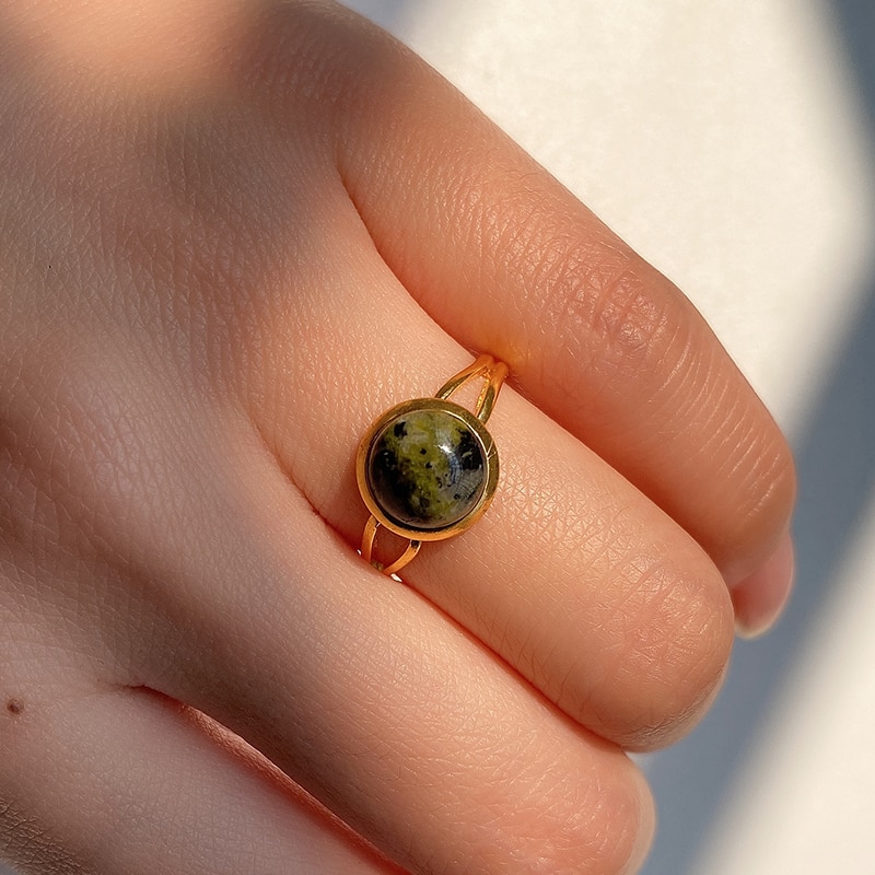 Natural Stone Open Ring for Women