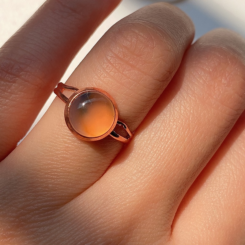 Natural Stone Open Ring for Women