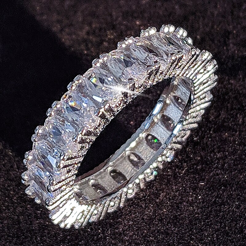 Luxury 925 Sterling Silver Pink Ring