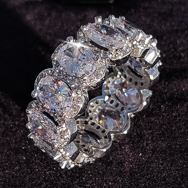 Luxury 925 Sterling Silver Pink Ring