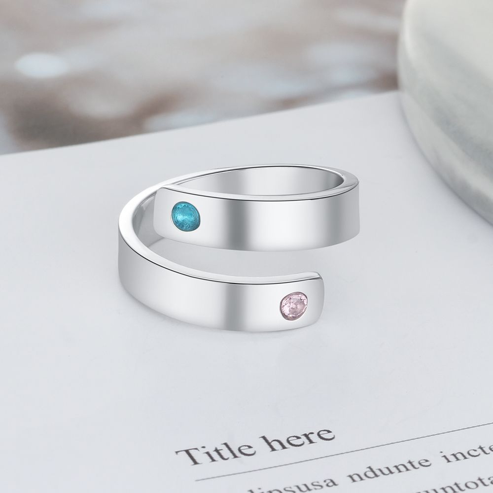 Personalized Spiral Stainless Steel Ring